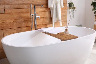 Stylish Bathroom with New Tub